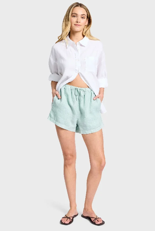 Women's Elegant Outfit Seasonal Trend Riviera Linen Short